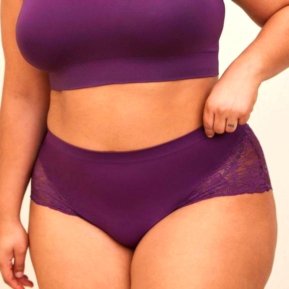 ❤️NWT VINTAGE TORRID PANTY - LACE BACK SEAMLESS FLIRT MID-RISE BRIEF SIZE 4X - Picture 3 of 9